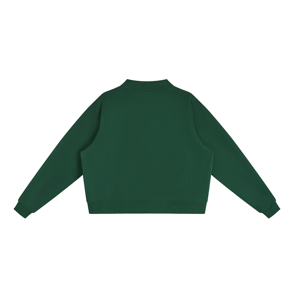 "Maybe Coffee is Addicted to Me" Mock-Neck Crew Sweatshirt