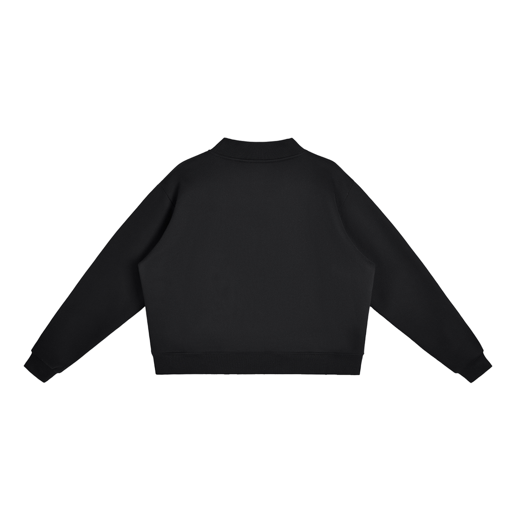"Maybe Coffee is Addicted to Me" Mock-Neck Crew Sweatshirt