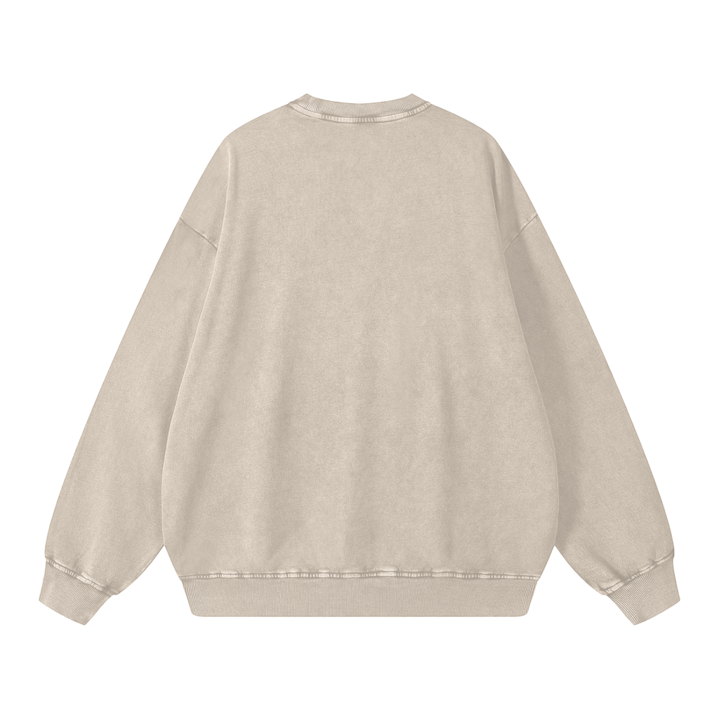StillWild Snow Washed Oversized Sweatshirt